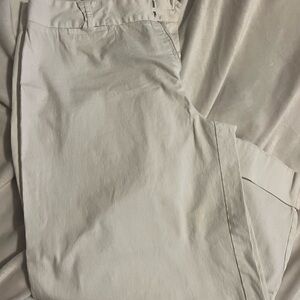 Classic Cream Pinstripe Pants